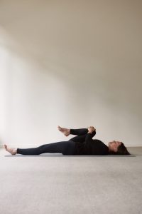Yoga for digestion One Leg Wind Relieving Pose Ardha Pawamuktasana