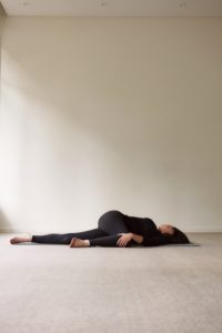 Yoga for digestion Supine Spinal Twist Supta Matsyendrasana