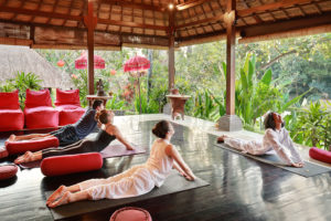 Group yoga at Sukhavati Ayurvedic Retreat & Spa